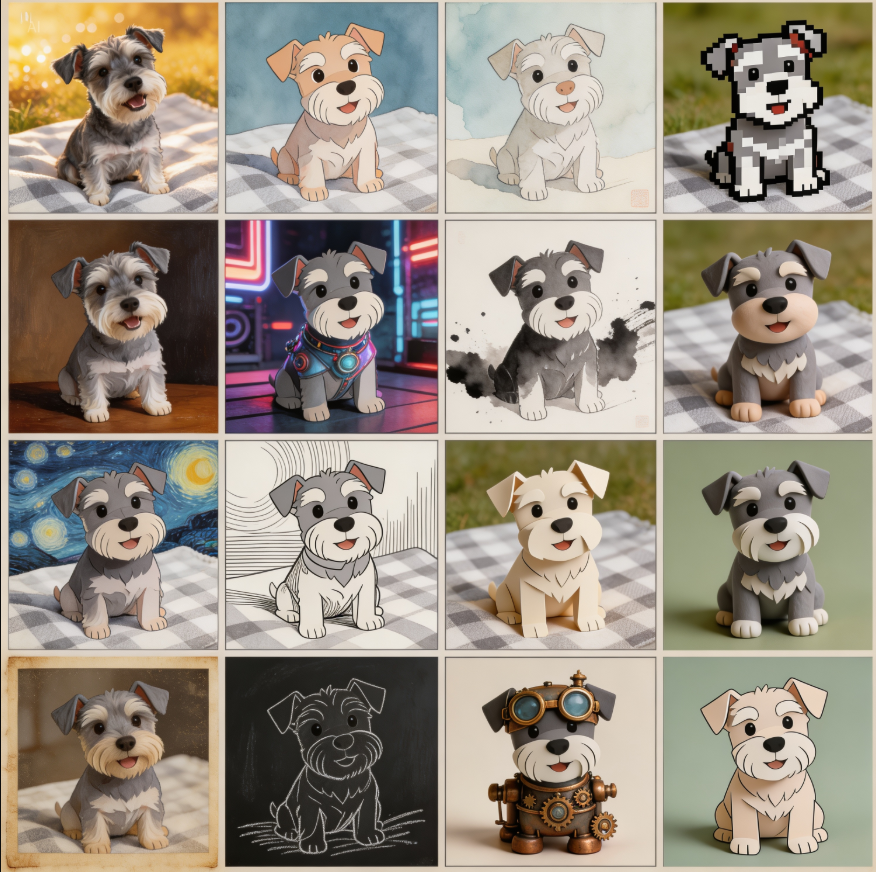 16-Scene Style Grid after